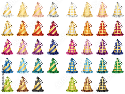 カラーバリエ、パーティー帽子2