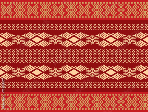 TRADITIONAL ORNAMENT OF BATAKNESE, TRADITIONAL FABRIC CALLED ULOS, PATTERN, BACKGROUND, NORTH OF SUMATERA photo