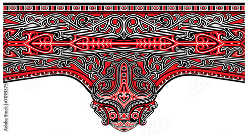 TRADITIONAL ORNAMENT OF BATAKNESE, TRADITIONAL FABRIC CALLED ULOS, PATTERN, BACKGROUND, NORTH OF SUMATERA