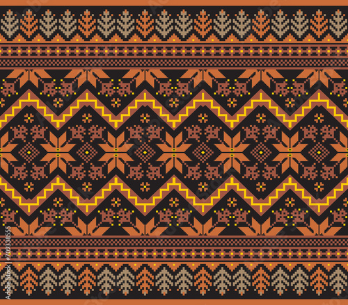 TRADITIONAL ORNAMENT OF BATAKNESE, TRADITIONAL FABRIC CALLED ULOS, PATTERN, BACKGROUND, NORTH OF SUMATERA