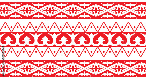 TRADITIONAL ORNAMENT OF BATAKNESE, TRADITIONAL FABRIC CALLED ULOS, PATTERN, BACKGROUND, NORTH OF SUMATERA photo