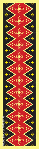 TRADITIONAL ORNAMENT OF BATAKNESE, TRADITIONAL FABRIC CALLED ULOS, PATTERN, BACKGROUND, NORTH OF SUMATERA photo