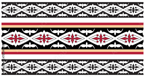 TRADITIONAL ORNAMENT OF BATAKNESE, TRADITIONAL FABRIC CALLED ULOS, PATTERN, BACKGROUND, NORTH OF SUMATERA photo