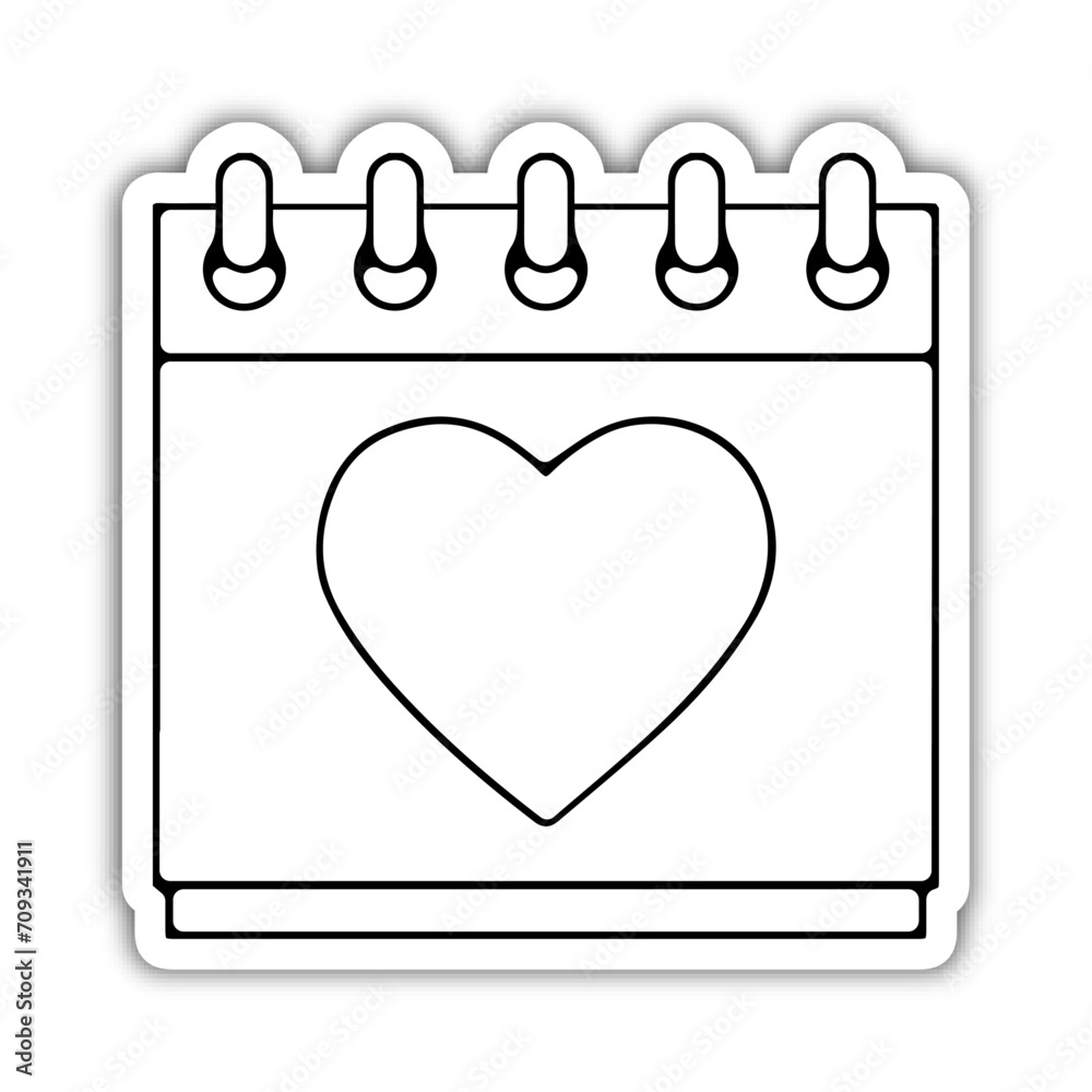 Pictogramme icone et symbole saint valentin amour love calendrier relief Pictogramme icone et symbole saint valentin amour love calendrier relief
