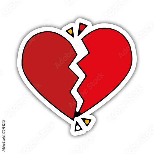 Pictogramme icone et symbole saint valentin amour love coeur rupture relief