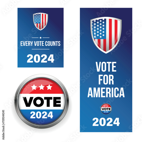 Usa Presidential election Vote badge