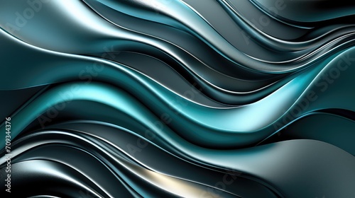 Floating silver, blue, graphite, waves abstract background for futuristic and modern creative applications