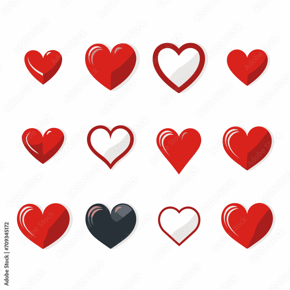 free vector heart collection set free vector heart collection set