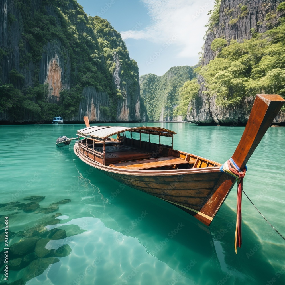 Generative AI image of Boat in Thailand