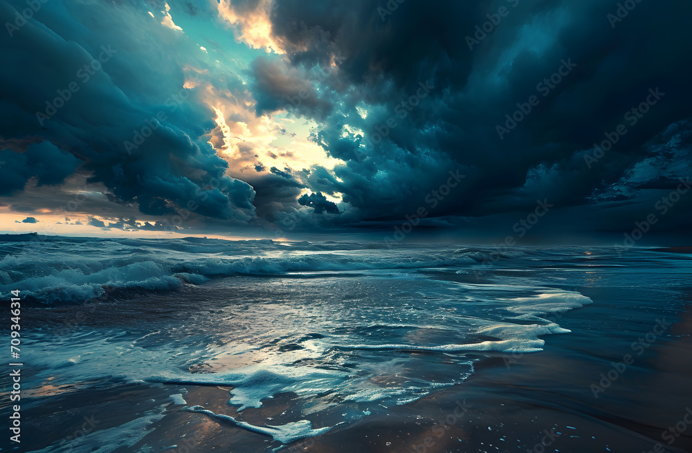 Dramatic Ocean Sunset Skyscape