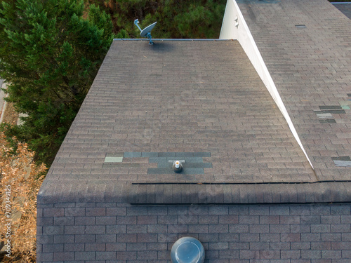Drone Photos of Shingle Roof Inspection