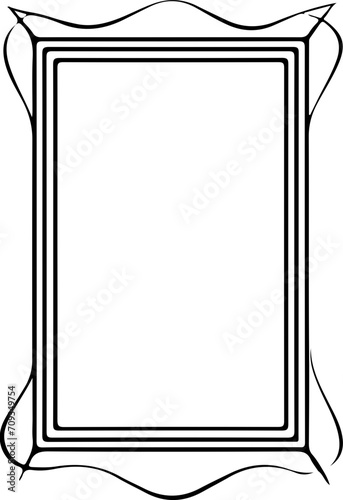 Vektorgrafik von keltischen Knoten Bilderrahmen, schwarz-weiß, modern pompös 