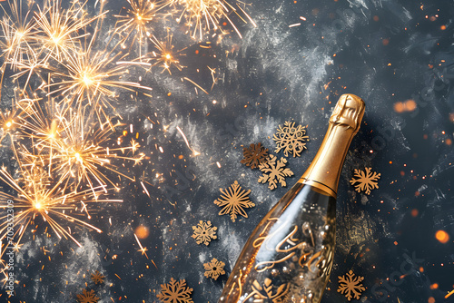Festive New Year Champagne Celebration © HNXS Digital Art