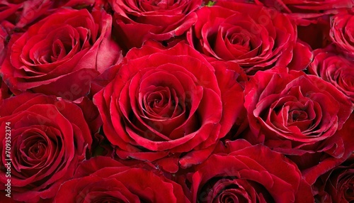 red roses petals in background