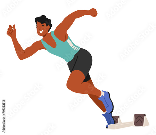 Dedicated Athlete Runner Displays Exceptional Speed, Endurance, And Discipline, Pushing Physical Limits With Each Stride