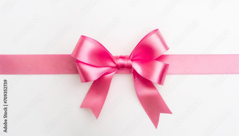 pink ribbons with bow