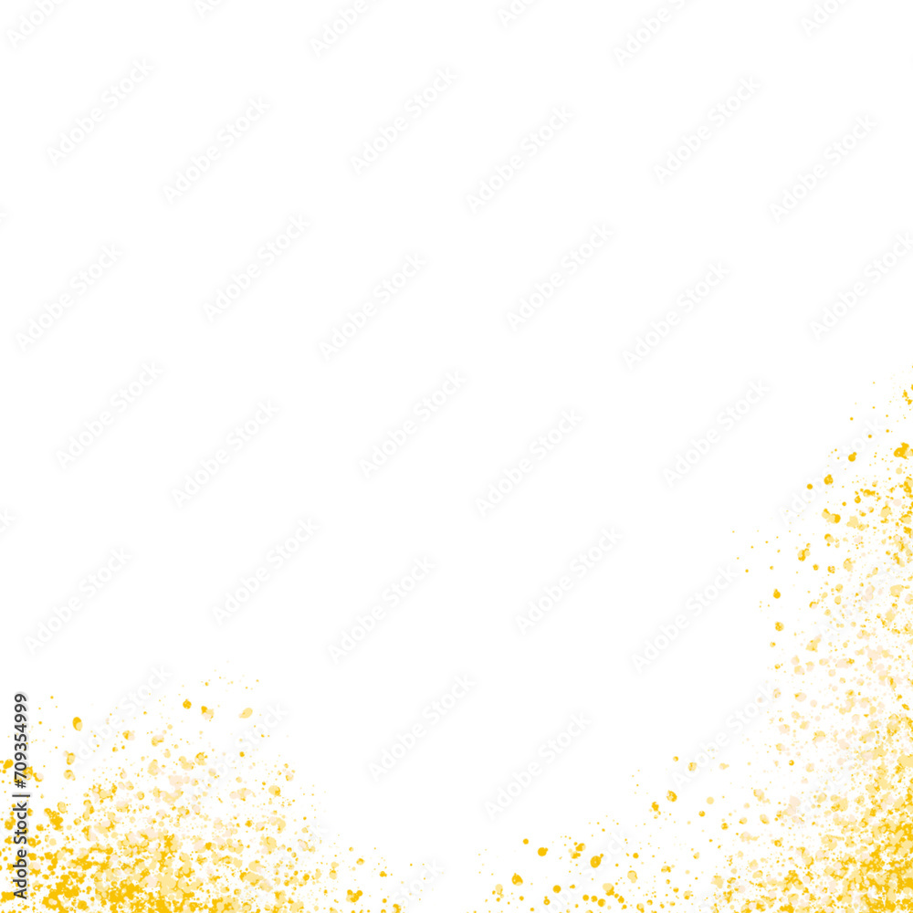 Gold powder splash element Gold powder splash element