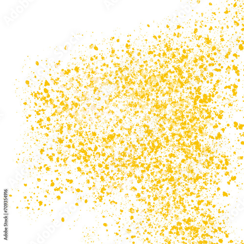 Gold powder splash element