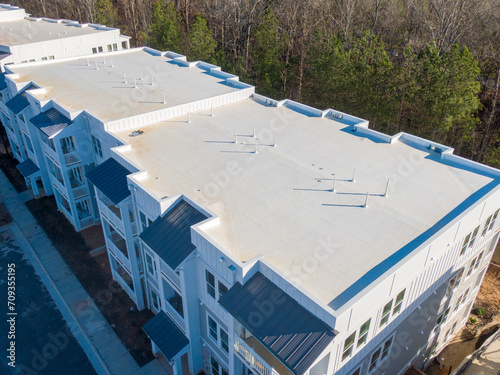 Drone Photos of New Roof Construction photo