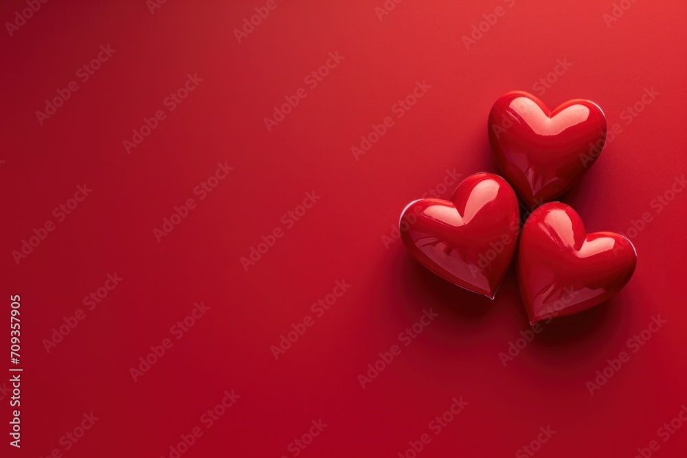 Illustrate a minimalist valentine's day background. Generative AI.