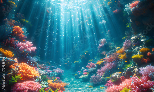 Create enchanting backdrops with underwater themes and magical sea creatures
