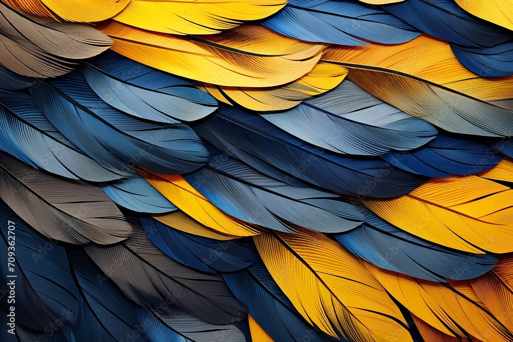 Fototapeta premium bird feathers background pattern, banner, wings background picture, seamless background