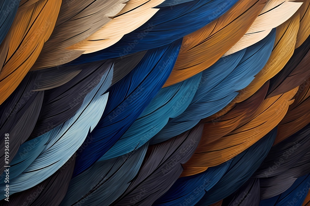 Obraz premium bird feathers background pattern, banner, wings background picture, seamless background