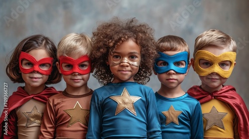 Superhero Kids Illustration