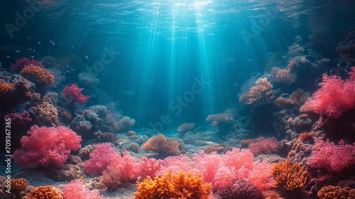 Underwater Coral Reef Background © Nica