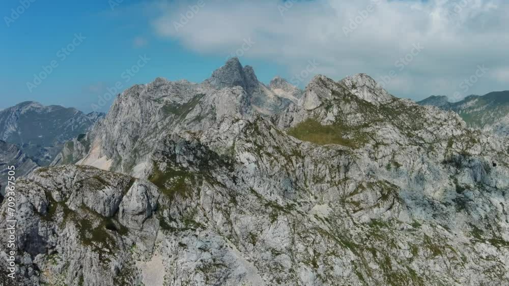 Flying in Durmitor mountains. Durmitor National park in Montenegro. Beautiful aerial mountain landscape, 4k Flying in Durmitor mountains. Durmitor National park in Montenegro. Beautiful aerial mountain landscape, 4k