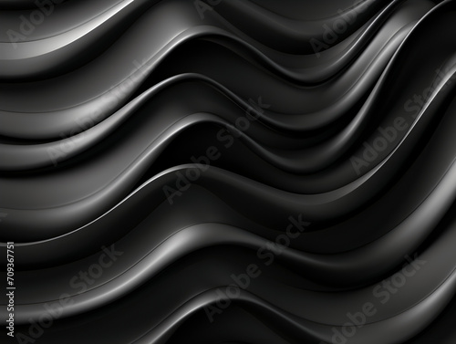 Black Abstract Fabric Drip Swoosh Curve Background
