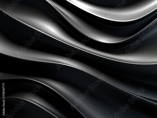 Black Abstract Fabric Drip Swoosh Curve Background