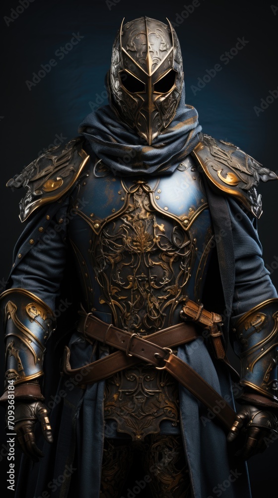 A knight clad in gleaming armor, a symbol of chivalry and valor, standing resolute and ready for noble quests. A knight clad in gleaming armor, a symbol of chivalry and valor, standing resolute and ready for noble quests.