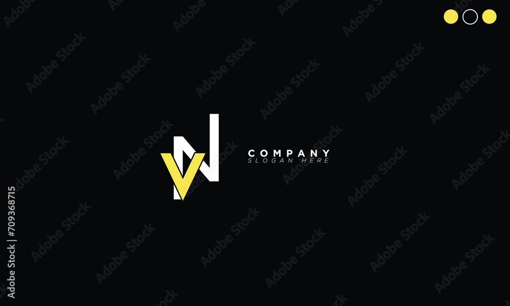 VN Alphabet letters Initials Monogram logo NV, V and N VN Alphabet letters Initials Monogram logo NV, V and N