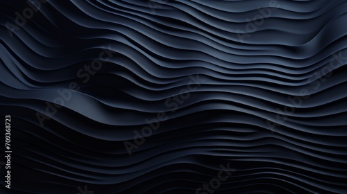 Abstract black waved background with elegant texture pattern for design and art projects