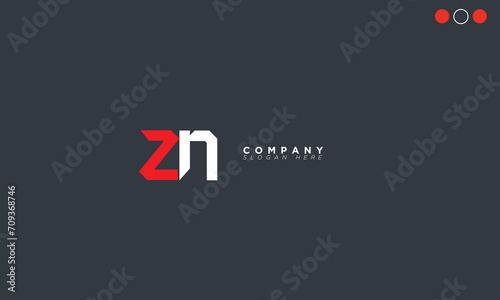 ZN Alphabet letters Initials Monogram logo NZ, Z and N