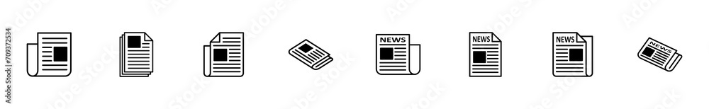 Newspaper icon set. news paper vector sign Newspaper icon set. news paper vector sign