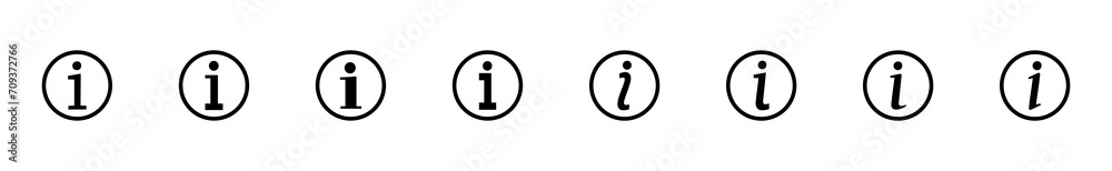 Info sign icon set. about us icon vector. Faq icon Info sign icon set. about us icon vector. Faq icon