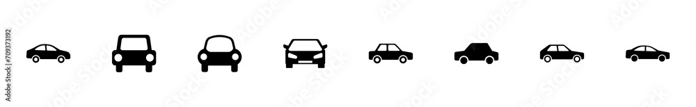 Car icon set. car vector icon. small sedan Car icon set. car vector icon. small sedan