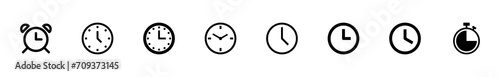 Clock icon set. Time icon vector. watch icon symbol