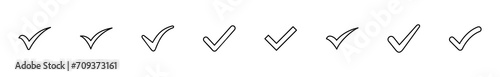 Check mark set. Check mark icon. Tick mark symbol vector