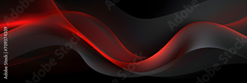 Dark grey black abstract background with red glowing lines design for business, social media, advertising event. modern technology innovation concept background banner