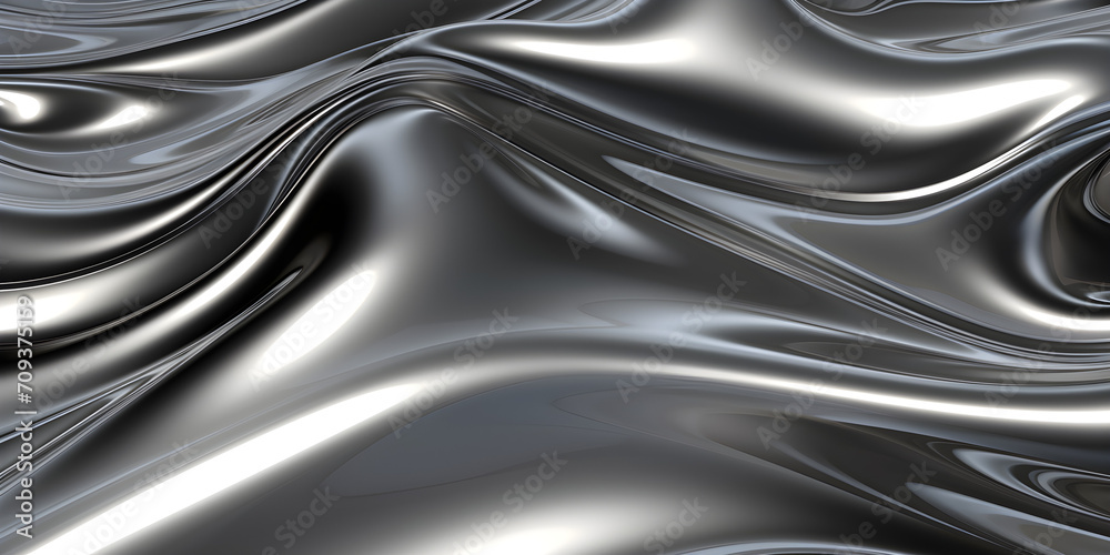 3D abstract chrome background with waves 3D abstract chrome background with waves