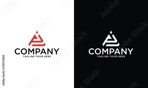 PI letter vector logo abstract triangle