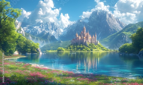 Develop backdrops portraying imaginative and vibrant fantasy kingdoms