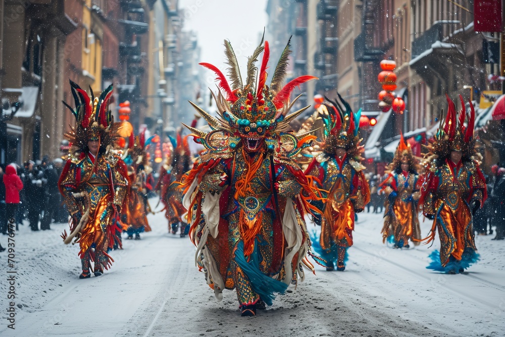 Fototapeta premium Traditional Chinese Costume Parade
