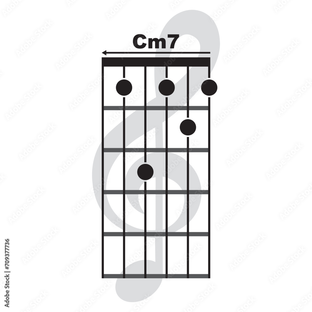 Cm7 guitar chord icon Cm7 guitar chord icon