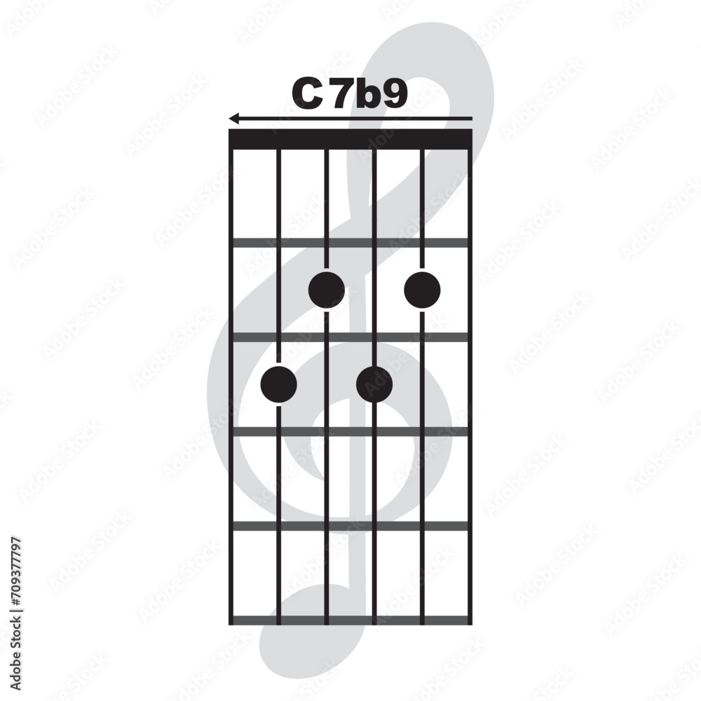 C7b9 guitar chord icon C7b9 guitar chord icon