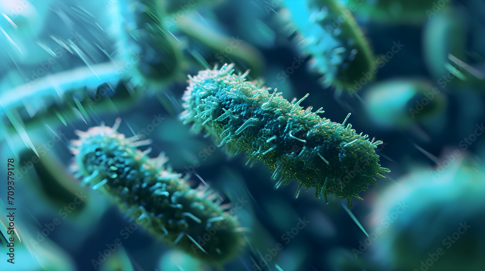Fototapeta premium close up of bacterium - abstract background