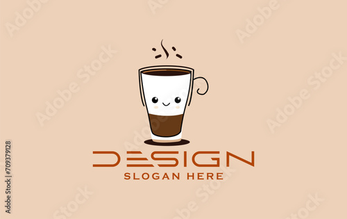coffee cup logo design illustartion